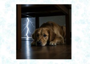 dog afraid of thunder