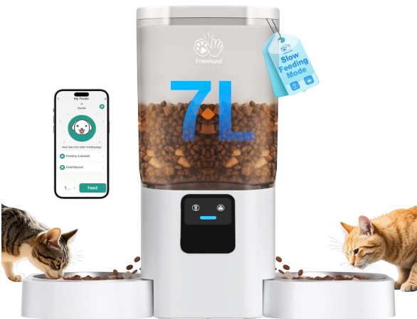 Frienhund 2 cats automatic pet feeder for 2 cats